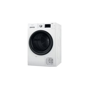 Whirlpool FFT M22 9X2B PL, Fritstående, Front-læsning, Kondensering, Sort, Hvid, Knapper, Dreje, Berøring, Højre