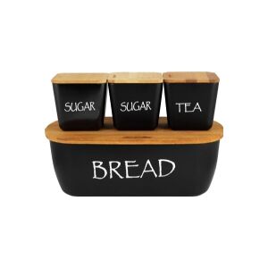 Kamille CHLEBAK 1133 B BLACK bread box + 3 CONTAINERS