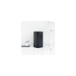 Brabantia newIcon - Skraldespand - fliplåg - 12 L - fodpedal - mat sort