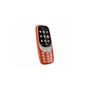 Nokia 3310 Dual SIM - Funktionstelefon - dual-SIM / Intern hukommelse 16 MB - microSD slot - 320 x 240 pixels - rear camera 2 MP - varm rød (skinnende)
