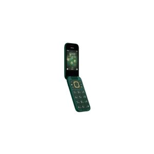 Nokia 2660 Flip - 4G funktionstelefon - dual-SIM - RAM 48 MB / Intern hukommelse 128 MB - microSD slot - rear camera 0,3 MP - frodig grøn