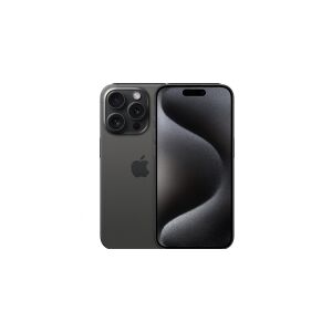 Apple iPhone 15 Pro , 15,5 cm (6.1), 2556 x 1179 pixel, 256 GB, 48 MP, iOS 17, Titanium, Sort