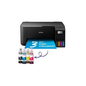 Epson EcoTank ET-2810 - Multifunktionsprinter - farve - blækprinter - ITS - A4 (medie) - op til 10 spm (udskriver) - 100 ark - USB, Wi-Fi - sort