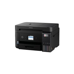 Epson L6290 - Multifunktionsprinter - farve - blækprinter - kan genopfyldes - A4 (210 x 297 mm) (original) - A4/Legal (medie) - op til 15.5 spm (udskriver) - 250 ark - 33.6 Kbps - USB, LAN, Wi-Fi - sort