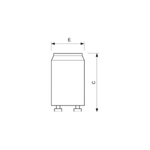 Philips S10 4-65W, Belysningsstarter, Hvid, Plast, fluorescent lamps with electromagnetic ballast, 4 W, 65 W