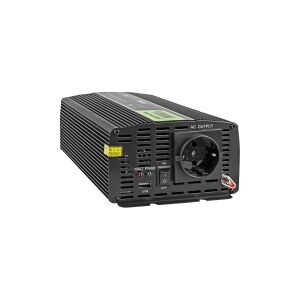 GREENCELL Green Cell - DC til AC inverter - 12 V - 1000 Watt - sort