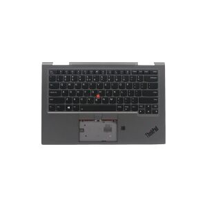 Lenovo Chicony - Notebooks udskiftningstastatur - med Trackpoint - bagbelyst - QWERTY - engelsk - Europa - FRU - med topdække - for ThinkPad X1 Yoga Gen 5 20UB, 20UC