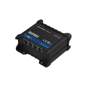 Teltonika RUT951 - - trådløs router - - WWAN 3-port switch - Wi-Fi - 2,4 GHz - 3G, 4G - DIN monterbar på skinne, overflademonterbar