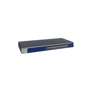 NETGEAR Plus XS724EM - Switch - smart - 22 x 100/1000/2.5G/5G/10GBase-T + 2 x kombo 10 Gigabit SFP+ - desktop, monterbar på stativ