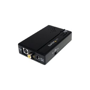 StarTech.com Composite and S-Video to HDMI Converter with Audio - Video converter - composite video, S-video - HDMI - black - VID2HDCON - Video transformer - kompositvideo, S-video - HDMI - sort