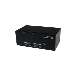 StarTech.com 4 Port Triple Monitor DVI USB KVM Switch with Audio & USB 2.0 Hub - Multi Monitor KVM - USB DVI KVM Switch (SV431TDVIUA) - KVM / audio / USB switch - 4 x KVM / audio / USB - 1 lokalbruger - desktop - for P/N: SV431RACK, SVA12M2NEUA, SVA12M5NA