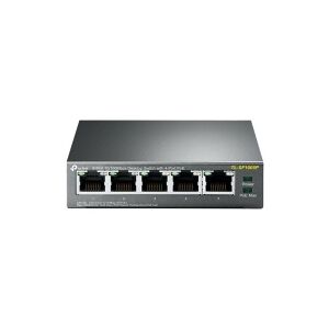 TP-Link TL-SF1005P - Switch - ikke administreret - 5 x 10/100 (4 PoE) - desktop - PoE (58 W)