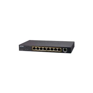 Planet Technology PLANET GSD-908HP - Switch - 8 x 10/100/1000 (PoE+) + 1 x 10/100/1000 (uplink) - desktop - PoE+ (120 W)