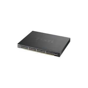 ZyXEL Communications Zyxel XGS1930-52HP - Switch - smart - 48 x 10/100/1000 (PoE+) + 4 x 10 Gigabit SFP+ - monterbar på stativ - PoE+ (375 W)