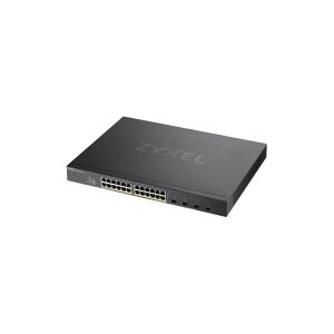 ZyXEL Communications Zyxel XGS1930-28HP - Switch - smart - 24 x 10/100/1000 (PoE+) + 4 x 10 Gigabit SFP+ - monterbar på stativ - PoE+ (375 W)