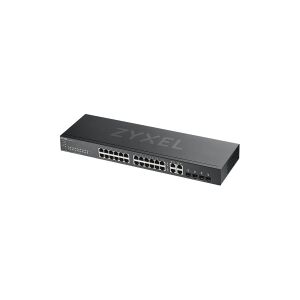 ZyXEL Communications Zyxel GS1920-24v2 - Switch - smart - 24 x 10/100/1000 + 4 x combo Gigabit SFP - monterbar på stativ