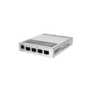 MikroTik CRS305-1G-4S+IN - Switch - 4 x SFP+ + 1 x 10/100/1000 (PoE) - desktop - PoE+ - DC strøm