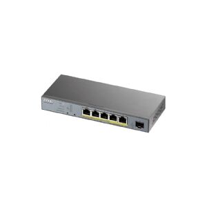 ZyXEL Communications Zyxel GS1350-6HP - Switch - smart - 5 x 10/100/1000 (PoE+) + 1 x Gigabit SFP (uplink) - desktop - PoE+ (60 W)