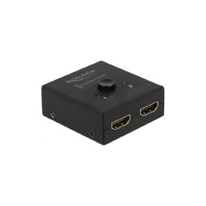 Delock HDMI 2 - 1 bidirectional 4K 60 Hz compact - Retail Box - video-/audioswitch - 2 x HDMI - desktop