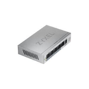 ZyXEL Communications Zyxel GS1005HP - Switch - ikke administreret - 4 x 10/100/1000 (PoE+) + 1 x 10/100/1000 - desktop, væg-monterbar - PoE (60 W)