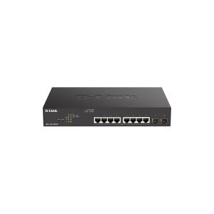 D-Link Systems D-Link DGS 1100-10MPV2 - Switch - smart - 8 x 10/100/1000 (PoE) + 2 x Gigabit SFP - monterbar på stativ - PoE (130 W)