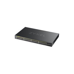 ZyXEL Communications Zyxel GS2220-50HP - Switch - Administreret - 44 x 10/100/1000 (PoE+) + 4 x combo Gigabit SFP + 2 x Gigabit SFP - monterbar på stativ - PoE+ (375 W)