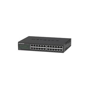 NETGEAR GS324v2 - Switch - ikke administreret - 24 x 10/100/1000 - desktop, monterbar på stativ, væg-monterbar