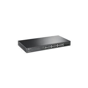 TP-Link JetStream TL-SG2428P - Switch - smart - 24 x 10/100/1000 (PoE+) + 4 x SFP - monterbar på stativ - PoE+ (250 W)