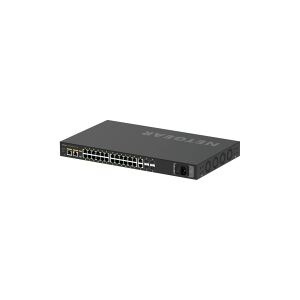 NETGEAR AV Line GSM4230P-100EUS - Switch - L3 - Administreret - 24 x 10/100/1000 (PoE+) + 2 x 10/100/1000 + 4 x 1000Base-X SFP - side til side-luftstrøm - monterbar på stativ - PoE+ (300 W)