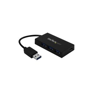 StarTech.com 4 Port USB 3.0 Hub, USB Type-A Hub with 1x USB-C & 3x USB-A Ports (SuperSpeed 5Gbps), USB Bus Powered, USB 3.1/USB 3.2 Gen 1 Adapter Hub, Portable USB Hub for Laptop/Desktop - Windows/macOS/Linux (HB30A3A1CFB) - Hub - 4 x SuperSpeed USB 3.0 -