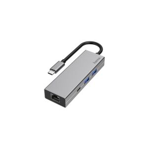 Hama Multiport Adapter - Dockingstation - USB-C 3.2 Gen 1 - 1GbE