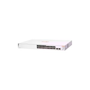 HPE Aruba Instant On 1830 24G 12p Class4 PoE 2SFP 195W Switch - Switch - smart - 12 x 10/100/1000 + 12 x 10/100/1000 (PoE+) + 2 x Gigabit SFP - desktop, monterbar på stativ - PoE+ (195 W)