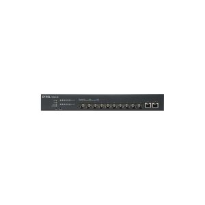 ZyXEL Communications Zyxel XS1930-12F - Switch - smart - 10 x 1 Gigabit / 10 Gigabit SFP+ + 2 x 100/1000/2.5G/5G/10GBase-T - desktop, monterbar på stativ