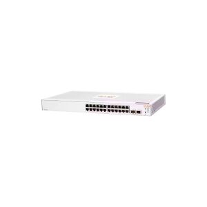 HPE Aruba Instant On 1830 24G 2SFP Switch - Switch - smart - 24 x 10/100/1000 + 2 x Gigabit SFP - desktop, monterbar på stativ