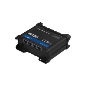 Teltonika RUT951 - - trådløs router - - WWAN 3-port switch - Wi-Fi - 2,4 GHz - 3G, 4G - DIN monterbar på skinne, overflademonterbar