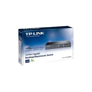 TP-Link TL-SG1016D 16-Port Gigabit Switch - Switch - ikke administreret - 16 x 10/100/1000 - desktop