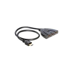 Delock HDMI 3 - 1 Switch bidirectional - Video-/audiosplitter - desktop