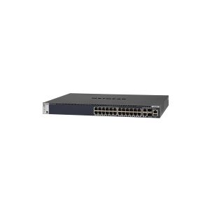 NETGEAR M4300-28G - Switch - L3 - Administreret - 2 x 10/100/1000/10000 + 2 x 10 Gigabit SFP+ + 24 x 10/100/1000 - front til ryg-luftstrøm - monterbar på stativ