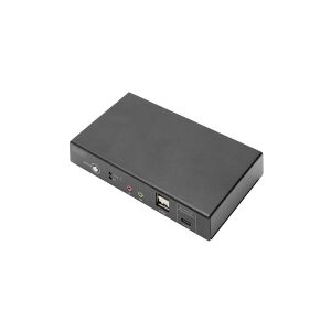 DIGITUS DS-12901 - KVM / audio / USB switch - 4k30hz, usb-c/usb/hdmi in, hdmi out, network - desktop
