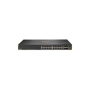 HPE Aruba 6200F 24G Class4 PoE 4SFP+ 370W Switch - Switch - Max. Stacking Distance 10 km - L3 - Administreret - 24 x 10/100/1000 (PoE+) + 4 x 1 Gigabit / 10 Gigabit SFP+ (uplink) - monterbar på stativ - PoE+ (370 W) - BTO