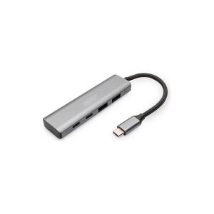 DIGITUS - Hub - USB-C, 4 port - 2 x USB + 2 x USB-C - desktop