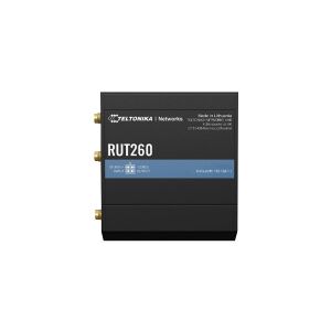 Teltonika RUT260 - - trådløs router - - WWAN - Wi-Fi - 2,4 GHz - 3G, 4G - DIN monterbar på skinne