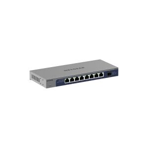 NETGEAR GS108X - Switch - ikke administreret - 8 x 10/100/1000 + 1 x 10Gb Ethernet SFP+ (uplink) - desktop, væg-monterbar