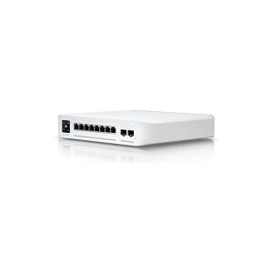 Ubiquiti UniFi Switch Pro 8 PoE - Switch - L3 - Administreret - 2 x 10/100/1000 (PoE++) + 2 x 10Gb Ethernet SFP+ + 6 x 10/100/1000 (PoE+) - væg-monterbar - PoE++ (120 W)