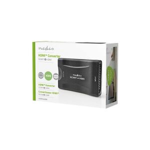 Nedis - Videoadapter - SCART hun til DC-stik, HDMI hun - sort - 1080p support, 1-vejs