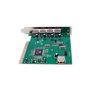 StarTech.com 7 Port PCI USB Card Adapter - PCI to USB 2.0 Controller Adapter Card - Full Profile Expansion Card (PCIUSB7) - USB-adapter - PCI - USB, USB 2.0 - 7 porte