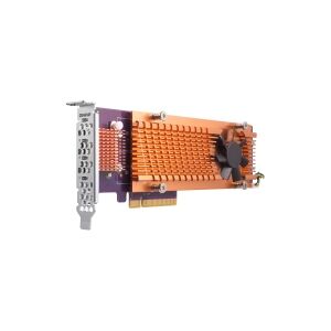 Qnap Systems QNAP QM2-4P-384 - Lagringskontrol - PCIe 3.0 - lavprofil - PCIe 3.0 x8 - for QNAP TS-1273, 1277, 473, 677, 873, 877, 977, EC1280, TVS-2472, 473, 673, 872, 873, 882