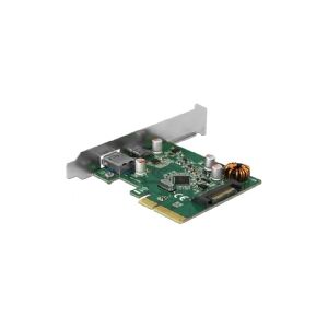 Delock - USB-adapter - PCIe 3.0 x4 lavprofil - USB-C 3.1 Gen 2 x 1 + USB 3.1 Gen 2 x 1