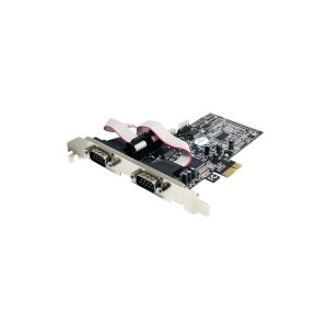 StarTech.com 4 Port Native PCI Express RS232 Serial Adapter Card with 16550 UART - Low Profile Serial Card (PEX4S553) - Seriel adapter - PCIe 1.1 - RS-232 - 4 porte