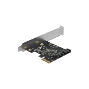 Delock - Lagringskontrol - 2 Kanal - SATA 6Gb/s - lavprofil - PCIe 3.0